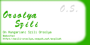 orsolya szili business card